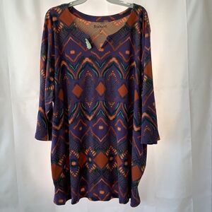 Roaman’s size 26/28 (2X) multicolor Tunic/top. NWT.